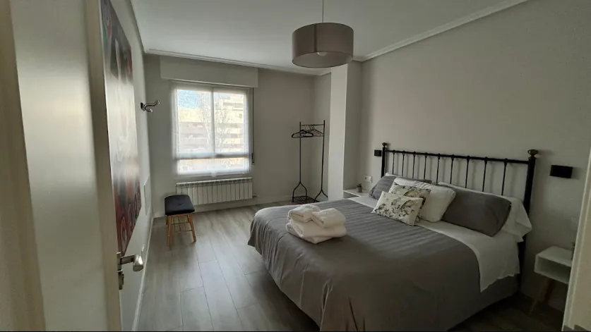 Bedroom I with wrought-iron double bed